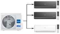 Мульти сплит-система на 3 комнаты 25+35+50 м2 Haier AS09NS6ERA-B+AS12NS6ERA-B+AS18NS6ERA-W/4U85S2SR5FA Lightera Super Match
