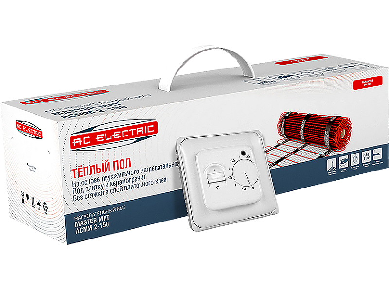 Комплект теплого пола AC Electric ACMM 2-150-4 с терморегулятором