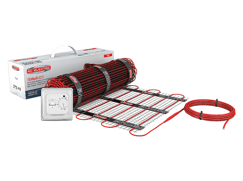 Комплект теплого пола AC Electric ACMM 2-150-4 с терморегулятором