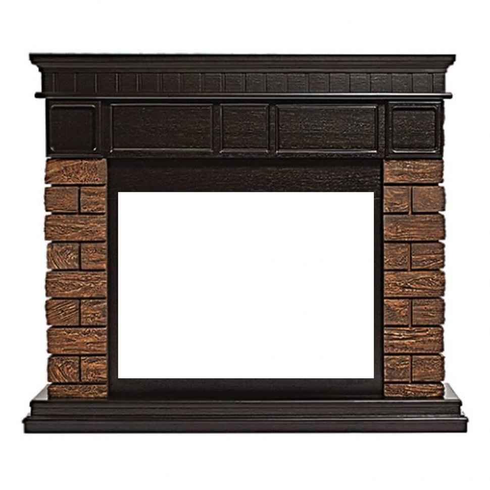 Портал Firelight Bricks Wood 25 камень коричневый/шпон темный дуб