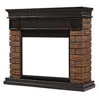 Портал Firelight Bricks Wood 25 камень коричневый/шпон темный дуб