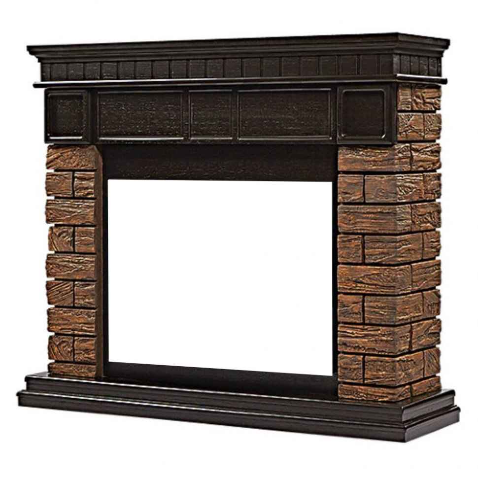 Портал Firelight Bricks Wood 30 камень коричневый/шпон темный дуб
