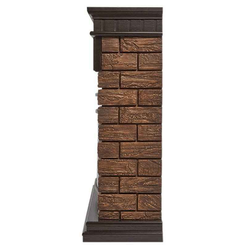Портал Firelight Bricks Wood 30 камень темный/шпон венге