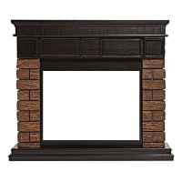 Портал Firelight Bricks Wood 30 камень темный/шпон венге
