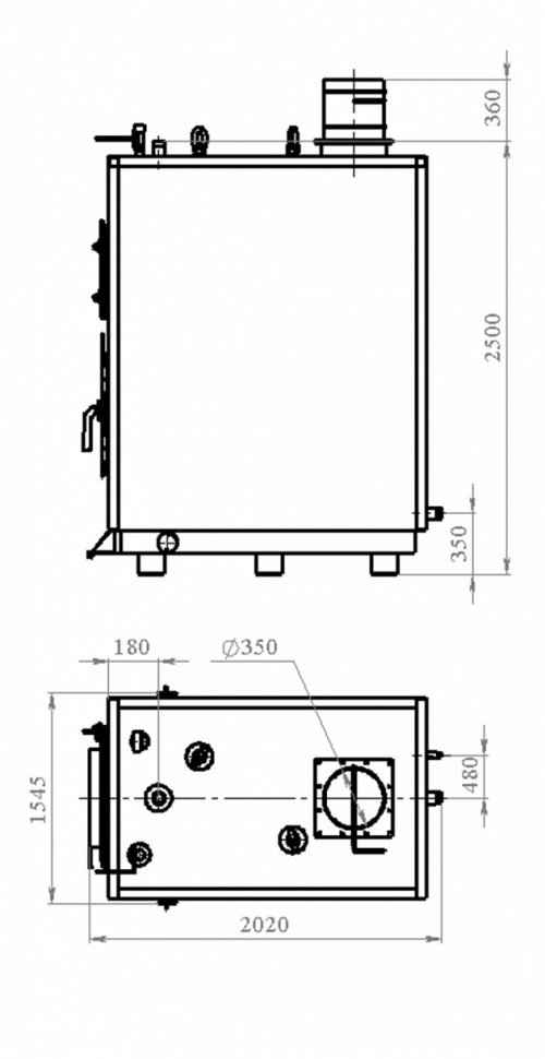 Напольный твердотопливный котел Траян ТМ-300