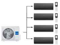 Мульти сплит-система на 4 комнаты 25+25+35+50 м2 Haier 2х AS25S2SF2FA-B+AS35S2SF2FA-B+AS50S2SF2FA-B/5U90S2SS5FA Flexis Super Match