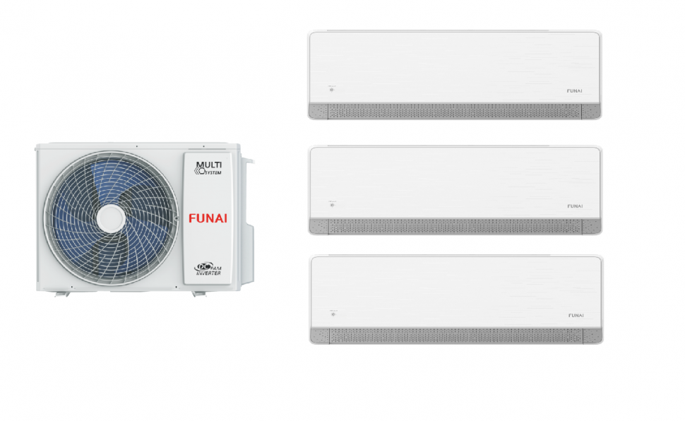 Мульти сплит-система Funai RAM-I-3OK60HP.01/U + RAM-I-KMS25HP.W01/S 3 шт
