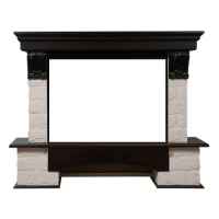 Портал Firelight Forte 30S камень белый/шпон темный дуб