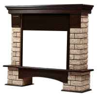 Портал Firelight Forte Wood 25 камень коричневый/шпон темный дуб