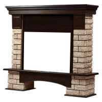 Портал Firelight Forte Wood 25 камень коричневый/шпон темный дуб