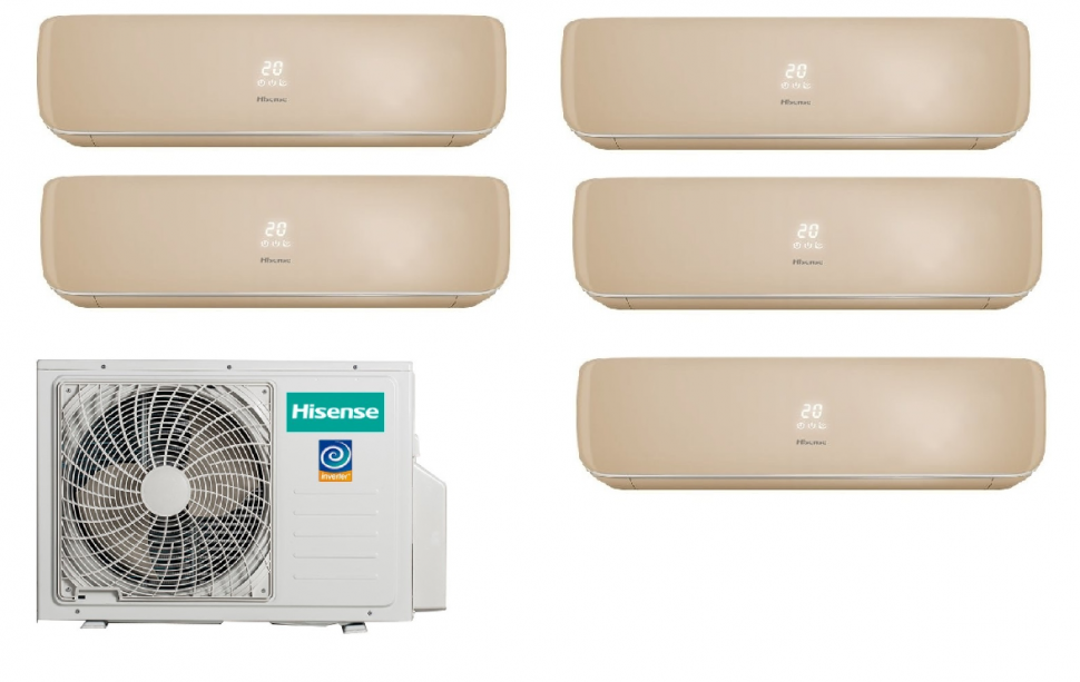 Мульти сплит-система Hisense AMW5-42U4RTA + AMS-09UW4RVETG00(С) 5 шт 