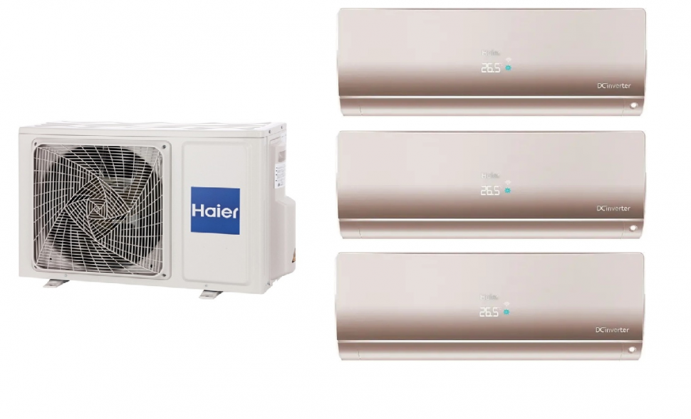 Мульти-сплит система Haier 3U70S2SR5FA + AS25S2SF4FA-G 3 шт