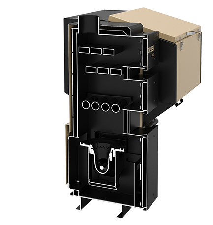 Напольный твердотопливный котел Koloss Auto DUO PLUS 45